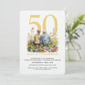 水彩夫婦ラブロマン結婚ズ記念日 招待状 (スタンド正面)