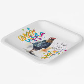 水彩女子パーソナライズされた院生パーティー ペーパープレート