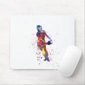 水彩女子ラグビー マウスパッド (マウス)