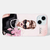 水彩女性エレガントピンクのバラのカスタマイズ Case-Mate iPhoneケース (裏面 (横))