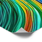 水彩女性ポートレート抽象芸術アートプリント ポスター (角)