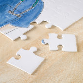 水彩女性最高のナースエバー顔マスクキュート ジグソーパズル (側面)