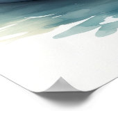 水彩女性絵画服飾ベニスのマスク ポスター (角)