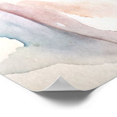 水彩女絵を描のおもしろい子ポスター ポスター (角)