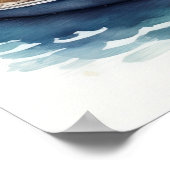 水彩女絵画性ベネチアンマスクVI ポスター (角)