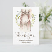 水彩妊婦のベビーシャワーありがとうC サンキューカード (スタンド正面)