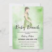 水彩妊婦 招待状 (正面)