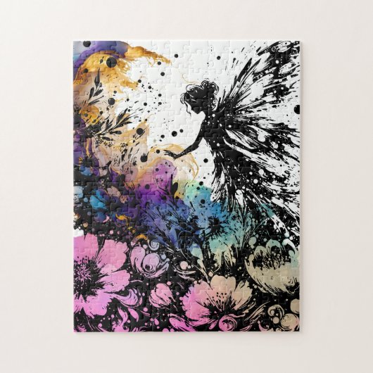 水彩妖精の庭 ジグソーパズル (縦)