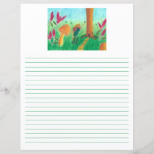 水彩妖精の文房具またはストーリーシート