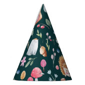 水彩妖精の森の子供のパターン パーティーハット (左)