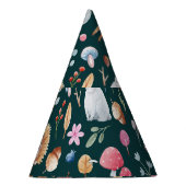 水彩妖精の森の子供のパターン パーティーハット (右)