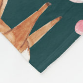 水彩妖精の森の子供のパターン フリースブランケット (角)