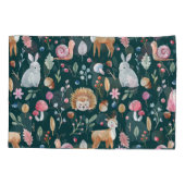 水彩妖精の森の子供のパターン 枕カバー (裏面)