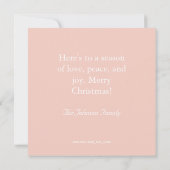 水彩妖精の花ピンクとミント シーズンカード (裏面)