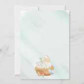 水彩妖精の赤ちゃんシャワー 招待状 (裏面)
