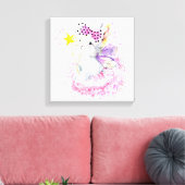 水彩妖精バニー キャンバスプリント (インサイチュ (リビング))