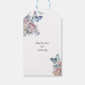 水彩妖精ベビーベビーカーのシャワー ギフトタグ (裏面)