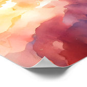 水彩威厳のある木星アートボタン ポスター (角)