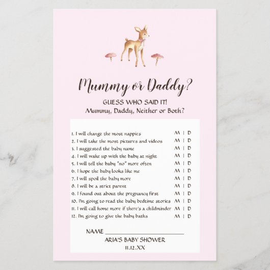 水彩娘鹿ミイラかパパの試合 チラシ (正面)