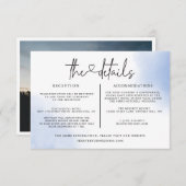 水彩婚礼详情信息模板 招待状 (正面/裏面)