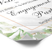 水彩婚約ウェルカムポスターサイン ポスター (角)