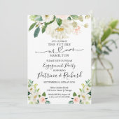 水彩婚約パーティ招待状 案内状 (スタンド正面)