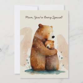 水彩媽媽熊母親節 カード