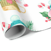 水彩子どもクリスマスマウス動物アート ラッピングペーパー (ロールコーナー)