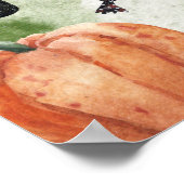 水彩子供の誕生日ハロウィンウェルカムサイン ポスター (角)