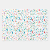 水彩子供の誕生日 ラッピングペーパーシート (正面2)