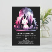 水彩子供猫誕生日 招待状 (スタンド正面)