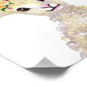 水彩子供部屋ウッドランドファームベビーフローラ ポスター (角)