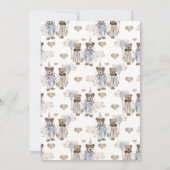 水彩子供部屋男の子または女の子のジェンダーがベビーを明かす 招待状 (裏面)