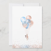 水彩子供部屋男の子または女の子のジェンダーがベビーを明かす 招待状 (裏面)