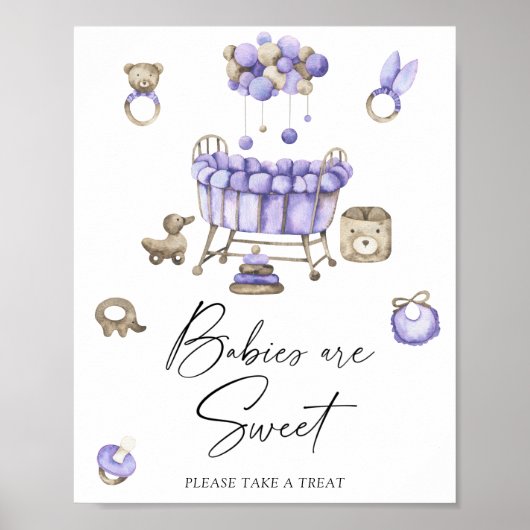 水彩子供部屋-ベビーは甘いポスター ポスター (正面)