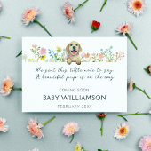 水彩子犬の妊娠告知はがき シーズンポストカード