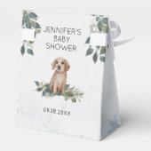 水彩子犬の赤ちゃんシャワーお気に入りボックス フェイバーボックス (裏面サイド)