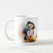 水彩子犬ハロウィーン コーヒーマグカップ (左)