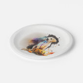 水彩子犬ハロウィーン ペーパープレート (アングル)