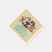 水彩子犬パウィティドッグ誕生日 スタンダードカクテルナプキン (角)