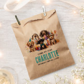 水彩子犬パウィティドッグ誕生日 フェイバーバッグ (クリップ留めされた状態)