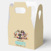 水彩子犬パウィティドッグ誕生日 フェイバーボックス (オープン)