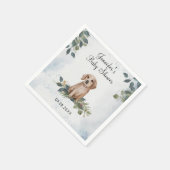 水彩子犬ベビーシャワーナプキン スタンダードカクテルナプキン (角)
