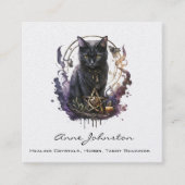 水彩子猫とペンタグラム スクエア名刺 (正面)