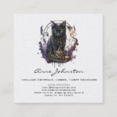 水彩子猫とペンタグラム スクエア名刺 (裏面)