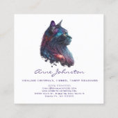 水彩子猫スクエアビジネスカード スクエア名刺 (裏面)