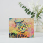 水彩子猫葉書 ポストカード (スタンド正面)