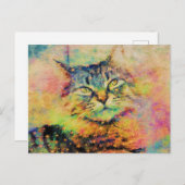 水彩子猫葉書 ポストカード (正面/裏面)