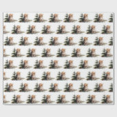 水彩子猫(クリスマスオーナメント) ラッピングペーパー (フラット)