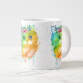 水彩子猫 ジャンボコーヒーマグカップ (正面右)